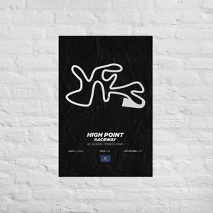 High Point Raceway Track Map Poster