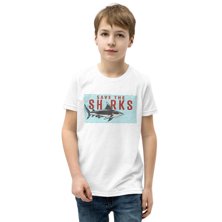 Save The Sharks Wave Youth Tee