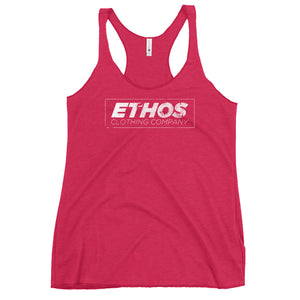 Ethos Grunge Logo Women's Racerback Tank