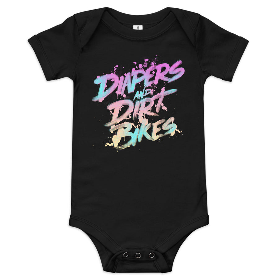 Diapers And Dirt Bikes Onesie