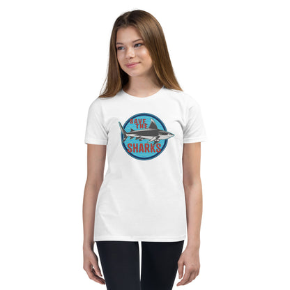 Ethos Save The Sharks Round Logo Girl Youth Tee