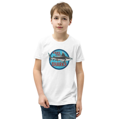 Ethos Save The Sharks Round Logo Boy Youth Tee