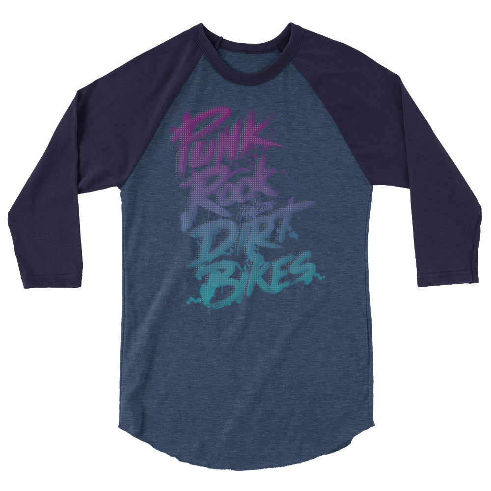 Punk Rock And Dirt Bikes Women's Raglan Flat